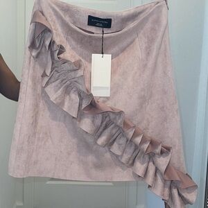 NEW Alpha & Omega Mini Faux Suede Skirt